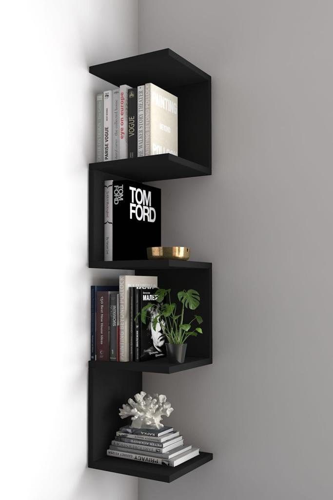 Corner shelf styling detail